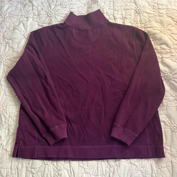 Eddie Bauer Purple Quarter Zip - Picture 2 of 3